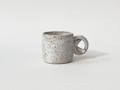 Handmade Ceramic Knot Handle Espresso Cup