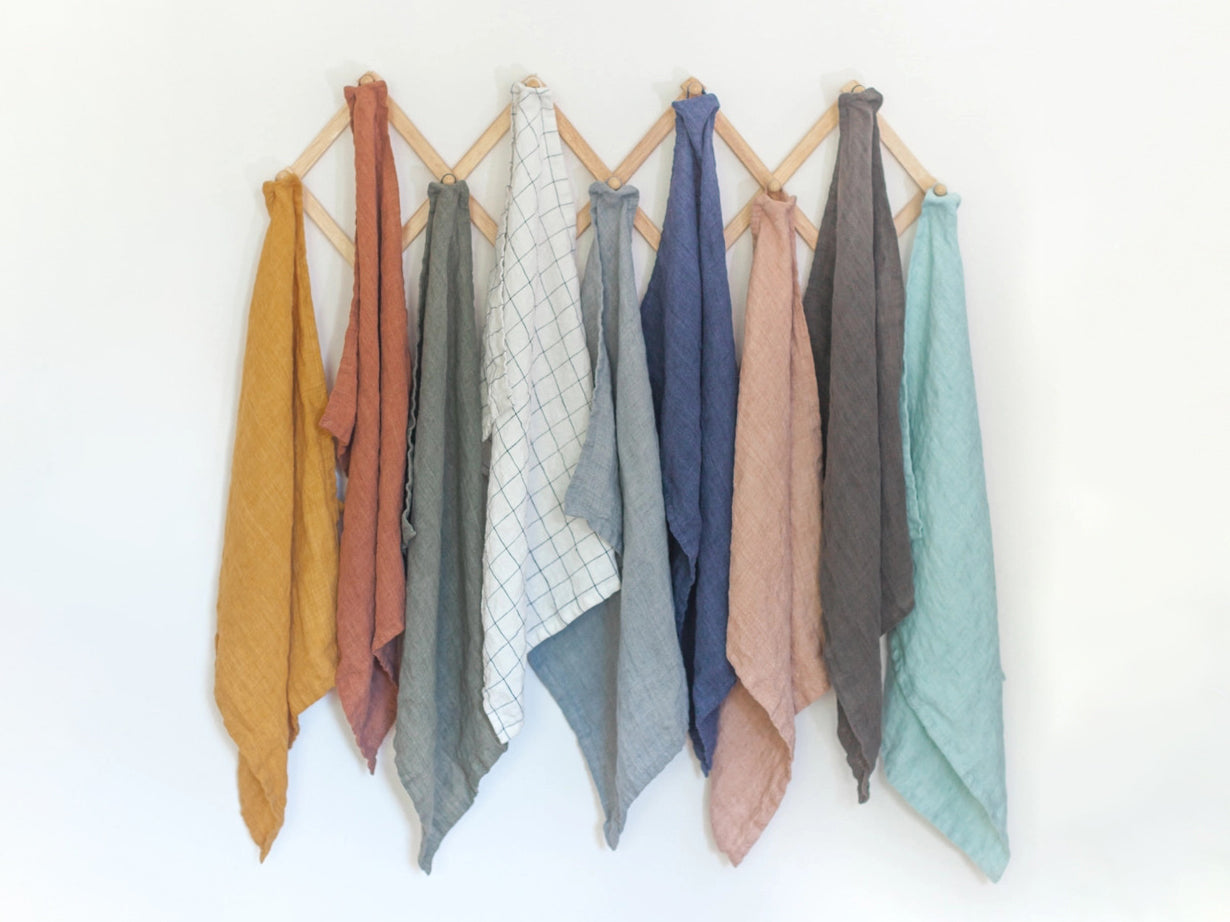 Stone Washed Linen Tea Towels