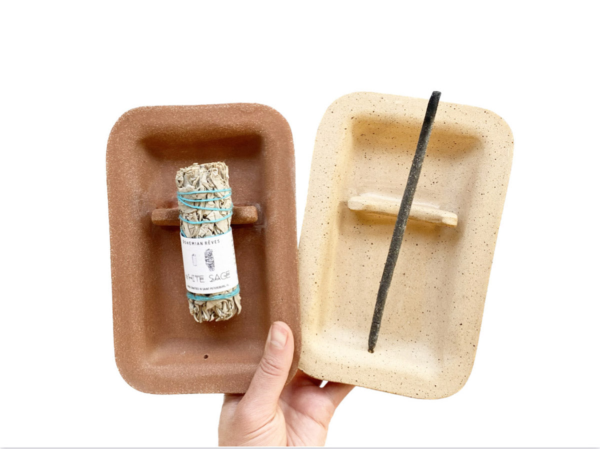 Incense Holder / Palo Santo Rest - Brick Red