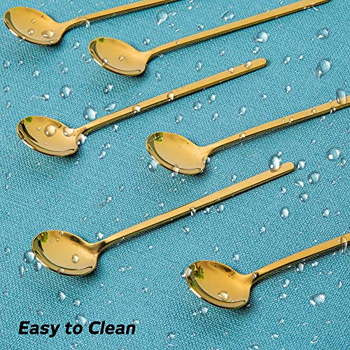 Long handle iced tea spoons, Coffee spoon, Long teaspoons, Ice cream spoon, Set selling of 6